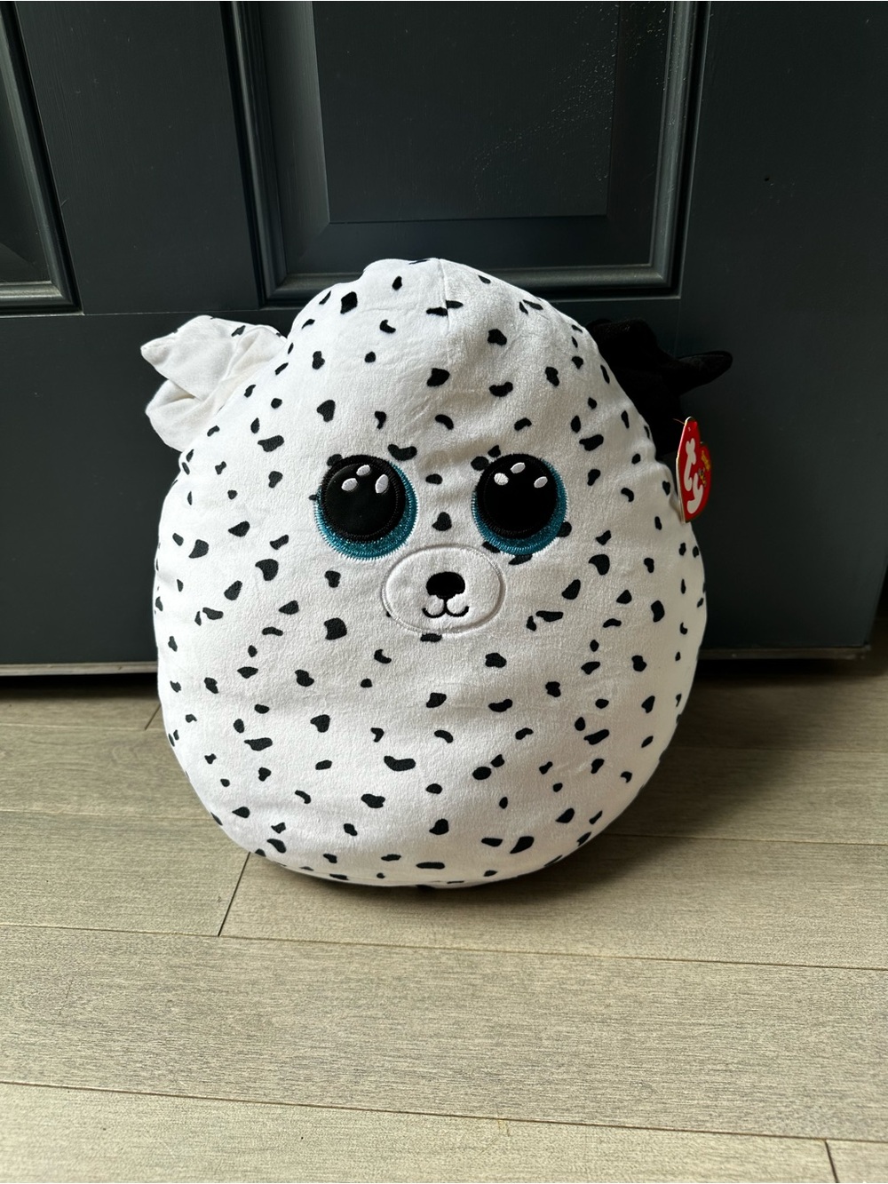 TY Dalmatian Dog Stuffed Animal Stuffie Plush Plushie Squish A Boo Fetch 13”